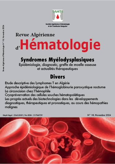 REVUE ALGÉRIENNE D'HÉMATOLOGIE N° 18